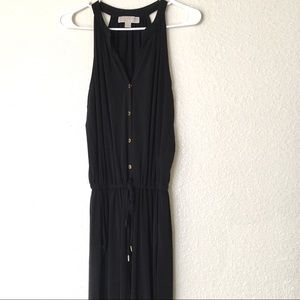 Michael Kors Button Front Tie Waist Jumpsuit